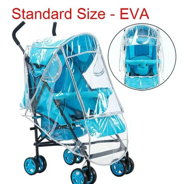 

baby stroller rain cover pvc universal wind dust shield with windows for strollers pushchairs stroller accessories