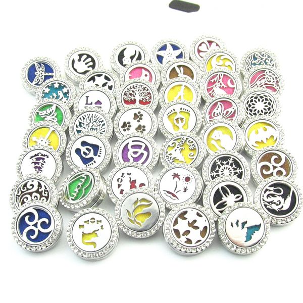 

Noosa Chunks Aromatherapy Essential Oil Diffuser Perfume Locket stainless steel 18mm Ginger Snap Button Fit Bracelet Necklace DIY Jewelry