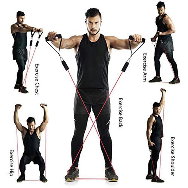 

resistance bands 11 pcs/set set fitness gym equipment exercise pull rope elastic training expande
