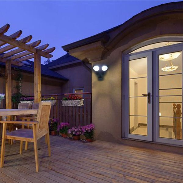 

солнечный напольный свет 22 led настенный датчик движения свет двойной головкой регулируемая detection индукционная путь стене аварийного св