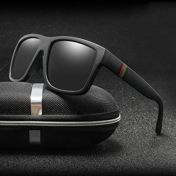 

men polarized sunglasses classic brand design square driving sun glasses for men male uv400 shades eyewear, White;black