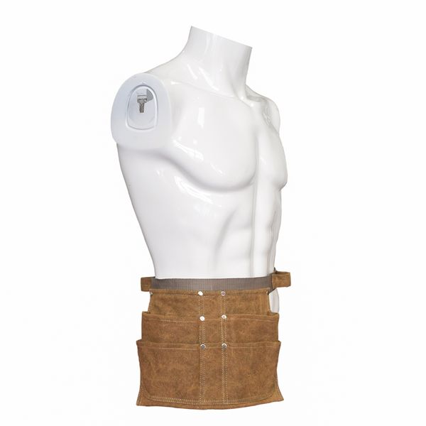 

heavy duty canvas waist tool bags tool storage bag with multiple pockets, adjustable belt