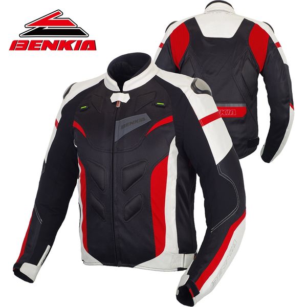 

benkia 2018 motorcycle jacket men motocross racing jacket reflective riding spring summer detachable liner moto