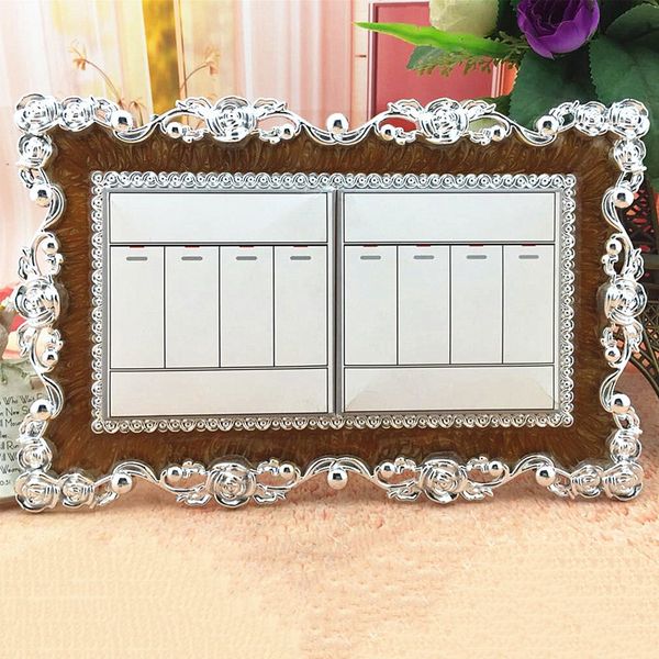 

resin double light switch surround socket finger plate panel cover decor aug889