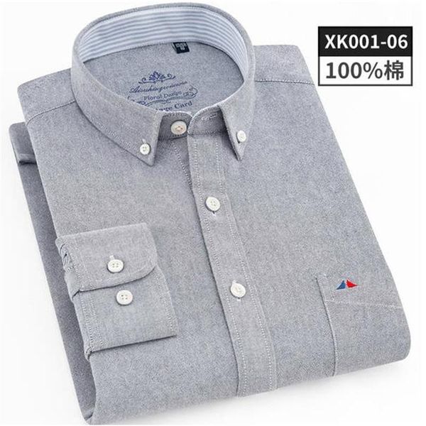

super luxury shirt men oxford fabric 100% cotton casual long sleeve mens white gray dress vocational brand shirt l, White;black
