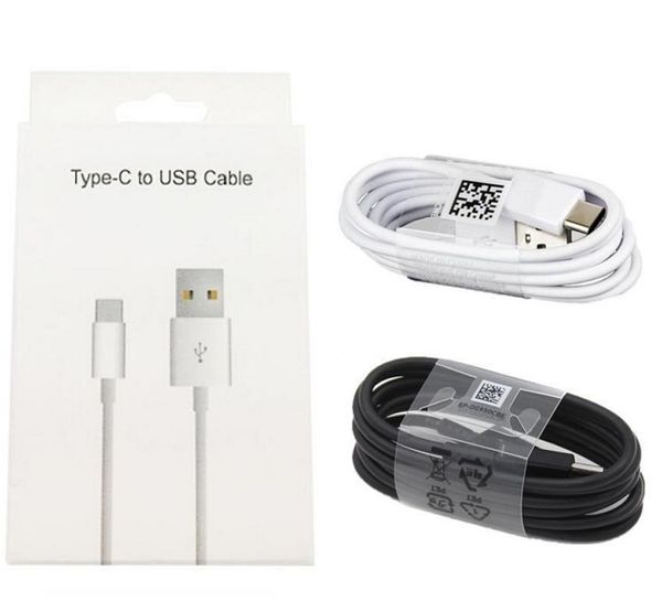 1.2M 4FT Tipo-C USB Cabo de Carregamento de Cabos de Sincronização de Dados Tipo C Adaptador Carregador para Samsung S8 S9 S10 Huawei P9 LG G5 Google com caixa de varejo