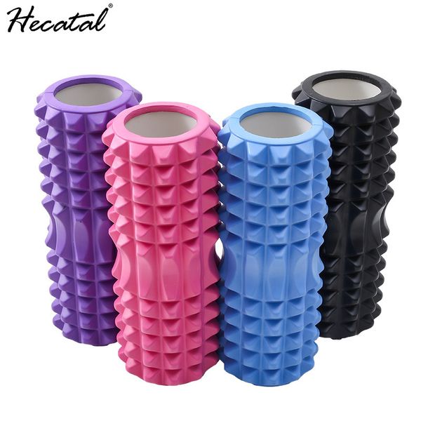 

hecatal solid color 45 cm crescent yoga column eva bar long nail bar yoga roll foam shaft muscle fitness massage stick