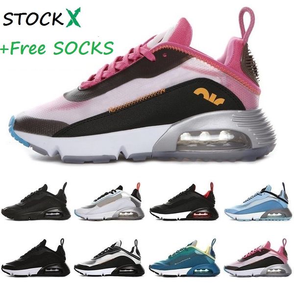 

stock x 2090 running shoes men women royal grey string max olive in metallic designer triple white black air sneakers 36-46