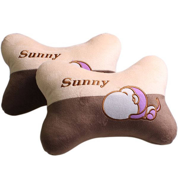 

borzecki winter fluffy car bone pillow cartoon car headrest monkey pillow accessories single tp-0107