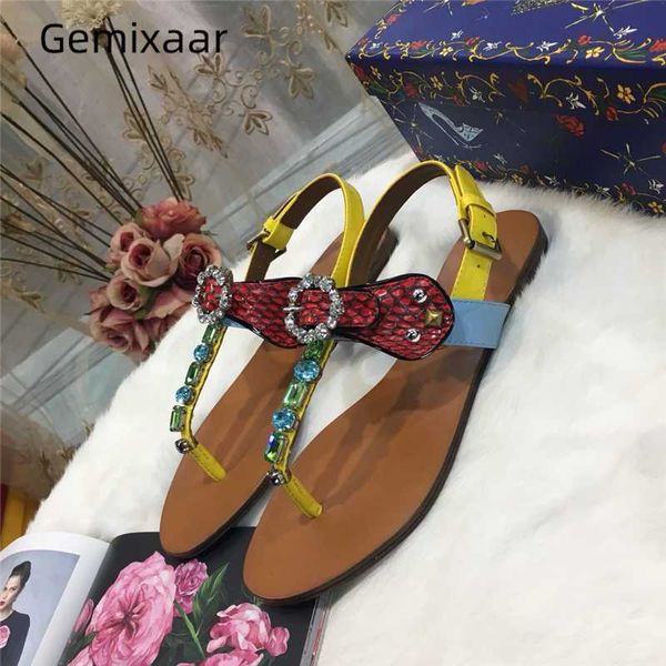

serpentine butterfly-knot sandals women ankle strappy flip flops jeweled diamond flat beach shoes summer sandalias, Black