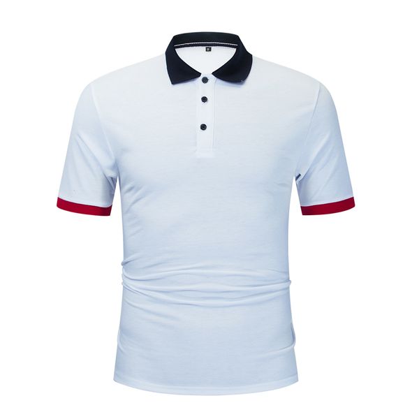 

2020 summer new 100%cotton solid color business shirt men short sleeve casual slim white shirts fashion men's clothing, White;black