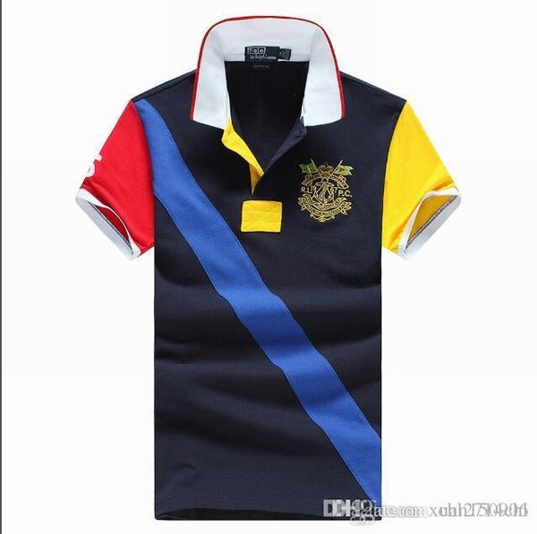 

men's polo shirts short sleeved t-shirts spring/summer popular logo lapels half sleeved men's wear trend t-shirts, White;black