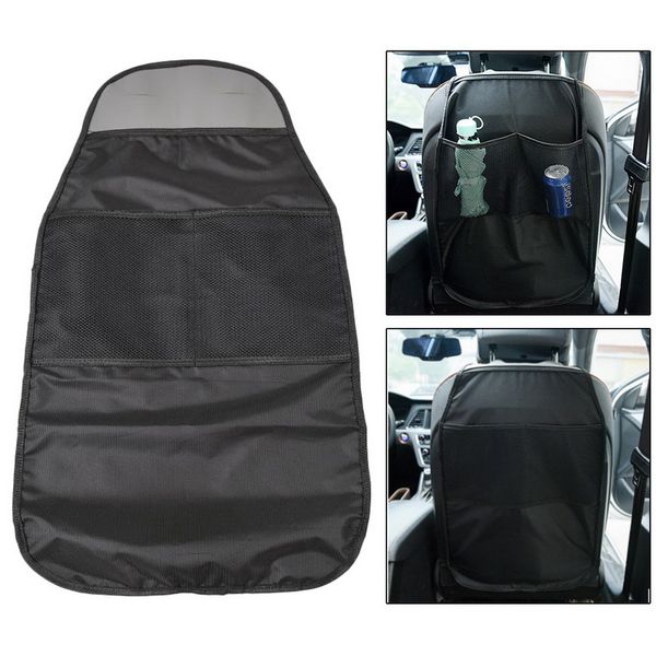 

1 pcs 2 pockets anti child kick pad mat dirty cover protects car seat back protector universal organiser storage bag