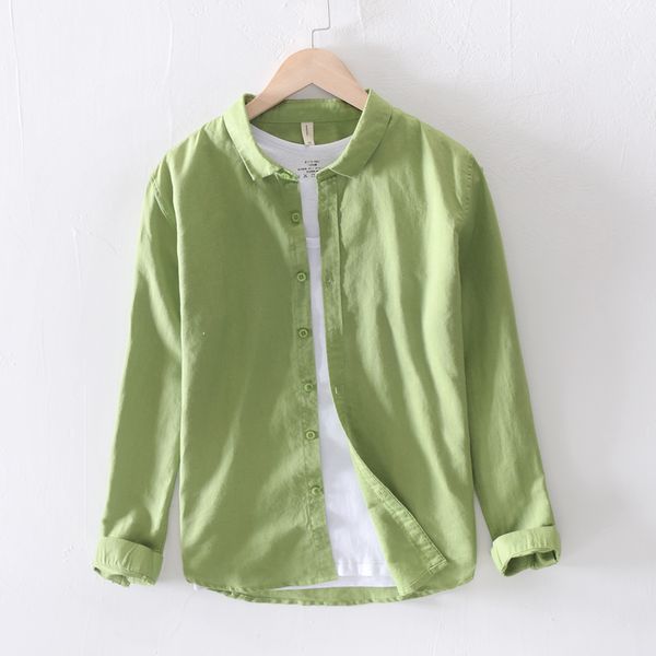 

100% рубашки хлопка с длинным рукавом рубашки весна новых мужчин дышащий вскользь классический отложной воротник одежды y2379, White;black