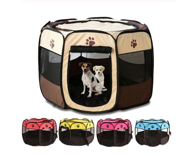 

portable outdoor kennels fences pet tent houses foldable playpen indoor puppy cage dog crate delivery room for small large dogs