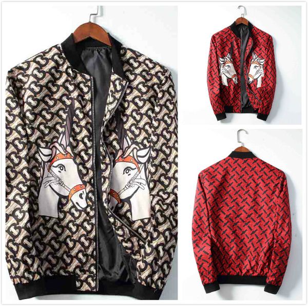 

bur men jackets berry mens designer jacket luxury thicken mens winter jacket white horse pattern brand winter, Black;brown