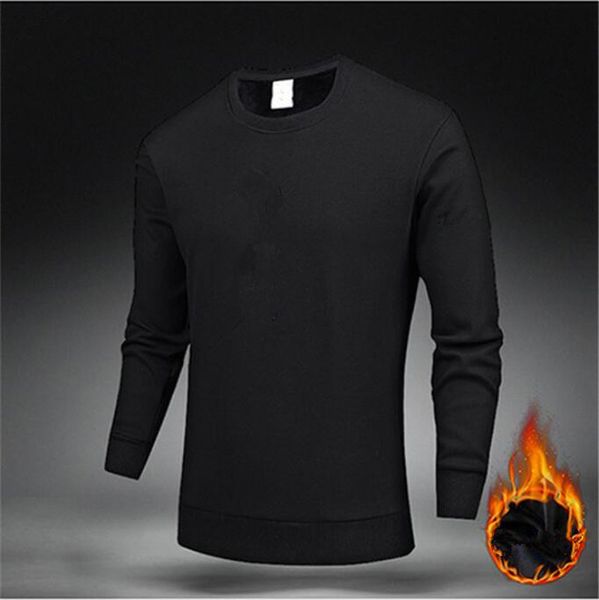 

new spring clothes solid sweatshirts autumn winter fashion hoodies male large size warm fleece coat men brand hip hop new arrival, Black