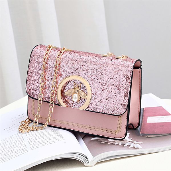 

women's bag 2020 europe and america new fashionable bright leather handbag handbag patent leather shoulder messenger bag