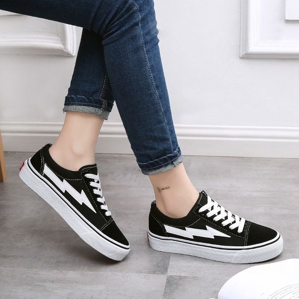 

women fashion sneakers casual shoes spirng summer canvas shoes lace up ladies basket lighting shoes feminino, Black