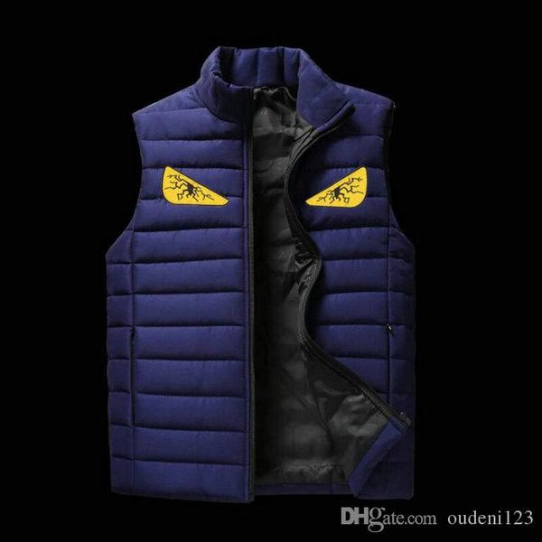 

парирует продажи зимних мужского жилета куртка 19fw высокого качества дизайнер мужчины gilet дьявола глаз печать теплого тонкий теплой куртк, Black;white