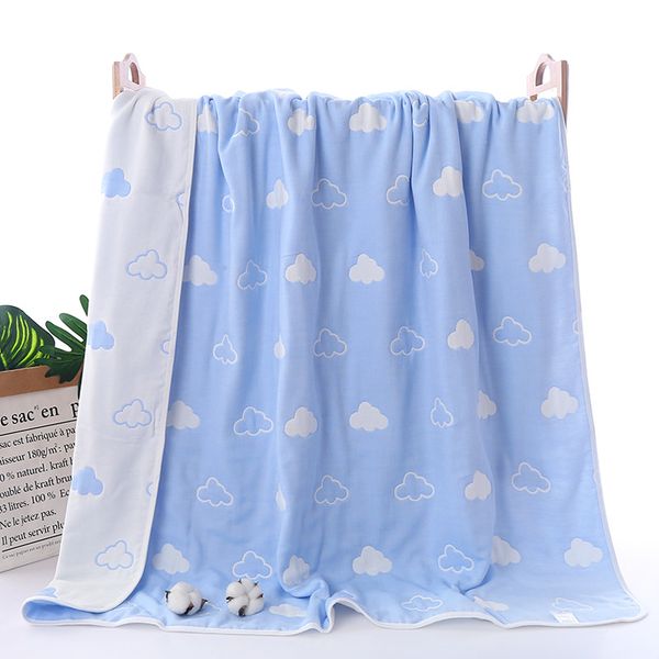 

1 pcs baby blanket 6 six-layer gauze baby bath towel children cotton towel quilt bath cotton quilt 200cmx240cm