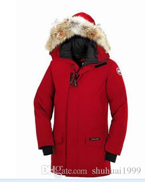 

2019 new men's winter luxury down parkas men homme langford black red patch down parka jacket coat hiver doudoune jassen daunenjcake
