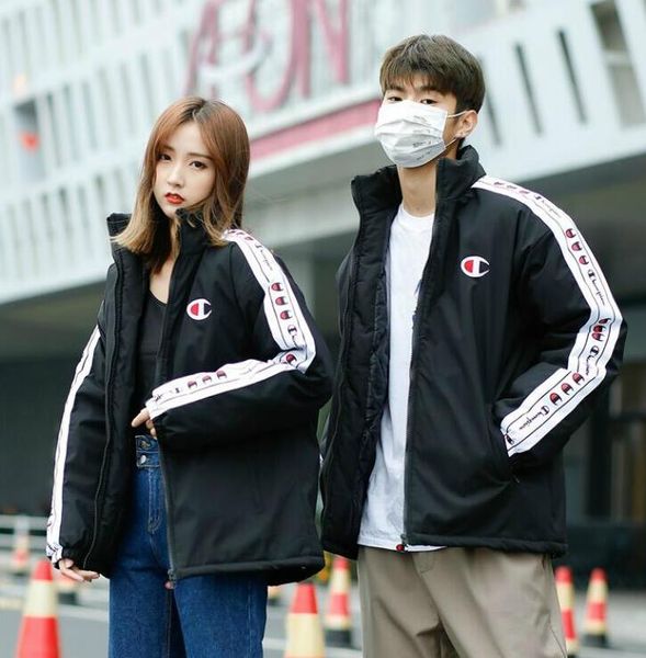 

new mens jackets coats 2020 warm jackets coat for men warm windbreaker with letters casual jacket m-2xl high quality, Black;brown