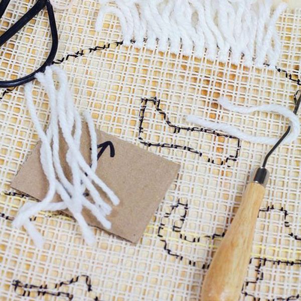 

ковеѬ hooking еки ол деѬевннй бен каѬабином diy набоѬ инѬђменов дл гобеле, Black