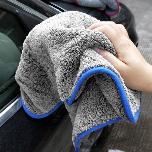 

ultra-thick microfiber car cleaning towels cloths double-sided coral velvet car washing drying cloth 1000gsm polishing towel new