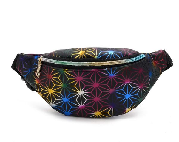 

fashion waist bags women waist fanny packs belt bag pu leather chest handbag geometry men waist packs