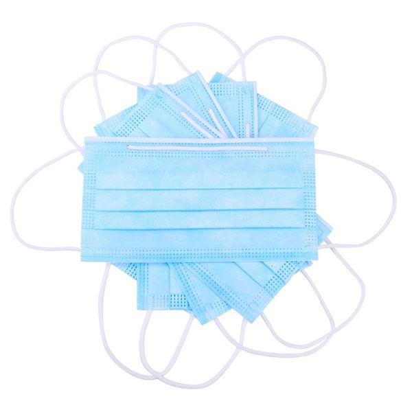 

30pc 3 ply facedust droplets party mask blue spreading blue