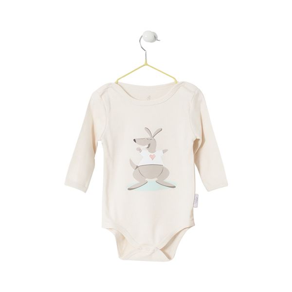 

red kangaroo baby organic cotton long sleeve bodysuits (12mths-18mths, White