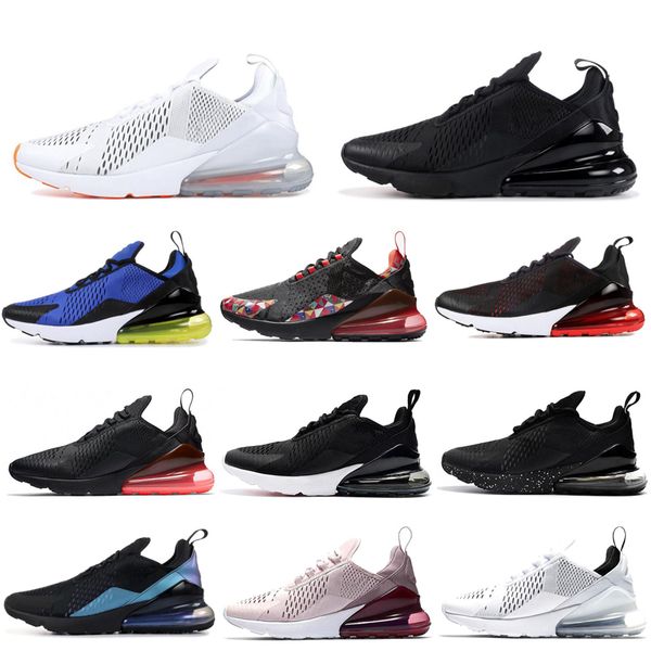 

Nike Air Max 270 airmax Новые кроссовки тройной черный белый коралловый Stardust Throwback будущее Антрацит CNY воины женщины мужчины тренер спортивные кроссовки