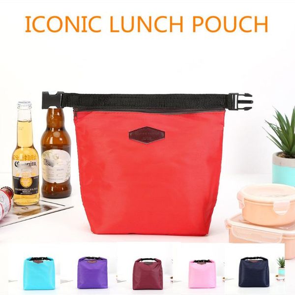 

2019 simple lunch bags bento warm insulation aluminum foil tote picnic bag bolsa termica storage bag loncheras termica #c10, Blue;pink