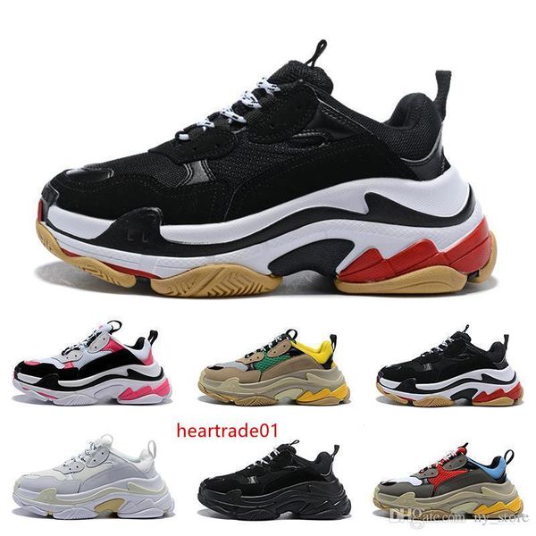 

box17fw с дизайнерской парижской модой triple s кроссовки для мужчин женщин черный красный белый зеленый повседневная обувь для папы теннис