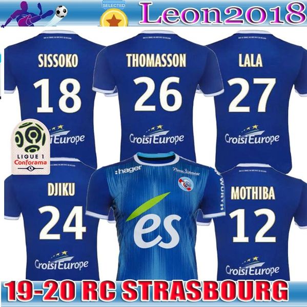 

Size xxl 19 20 rc tra bourg maillot de foot al ace occer jer ey 2019 2020 home djiku thoma on lala mothiba i oko football hirt