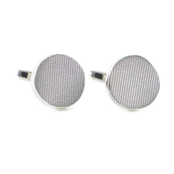 

fashion silver tone round grid pattern cuff links lattice design round cufflinks father's day birthday cuff links, Silver;golden
