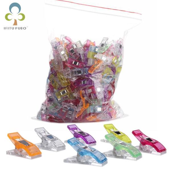 

50pcs/lot tape bias maker diy job foot case supplies plastic clip hemming sewing tools sewing accessories fabric gyh xyuhv, Black