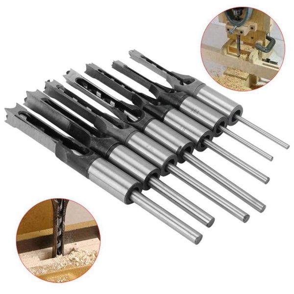 

drill bits square auger mortising chisel drill set high-speed steel woodworking hole extended saw tools kit dropshipping