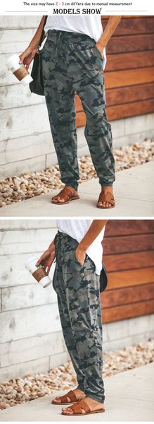 

womens pants women trousers pant women camouflage print long pocket bandage full length trousers female sporwear workout loose, Black;white