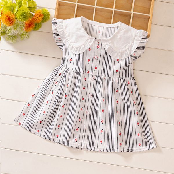

baby girls cotton dress 2020 summer new children's clothing princess korean girl dresses kids clothes 1 2 3 4 5 6 7 8 years old, Red;yellow