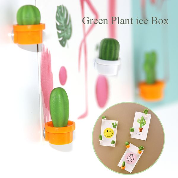 

refrigerator sticker fridge magnet abs 6pcs/set cactus home decor useful household fashion creative ornaments kitchen gift