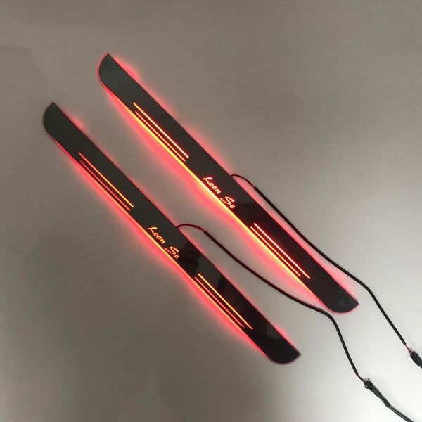 

rqxr led moving door scuff for seat leon sc dynamic door sill plate flat lining overlay flow/fixed light, 4pcs