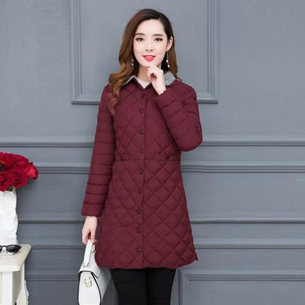 

легкое хлопчатобумажное пальто женское тонкое хлопчатобумажное женское пальто средней длины осень-зима ветрозащитное теплое однобортное a702, Black