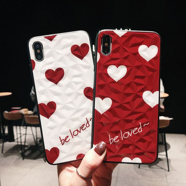 

2019 factory sell for iphone 6 diamond case three dimensions diamond grain mobile phone case pc+tpu mobile case covers