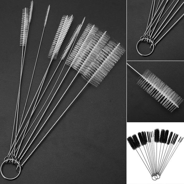 

10pcs test tube cleaning brush bottle straw washing cleaner bristle kit tool set
