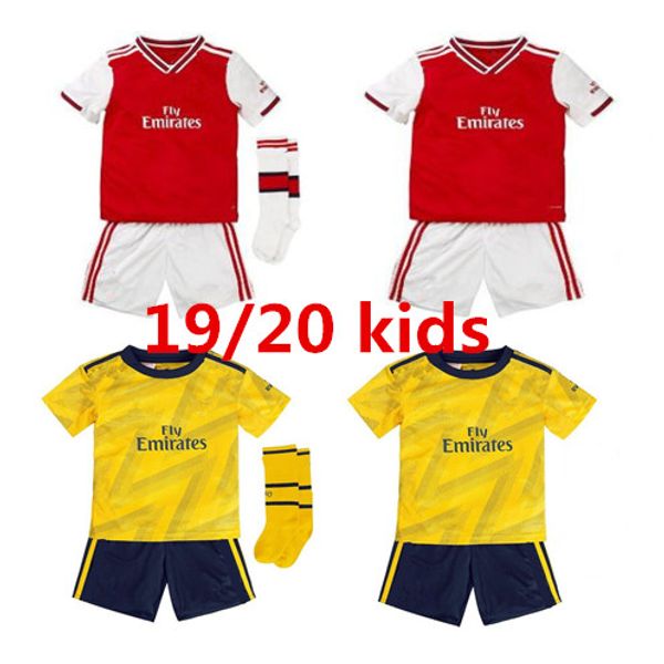 

2019/20 gunners kids kits soccer jerseys football shirt 2019 2020 camiseta maillot de foot, Black;yellow