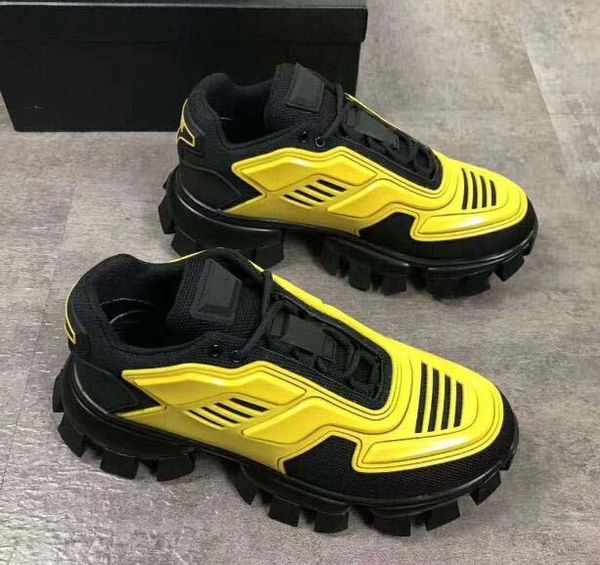 

cloudbust thunder knit sneakers men luxury designer casual shoes mens classical casual shoes fabric rubber trainers outdoor t07, Black