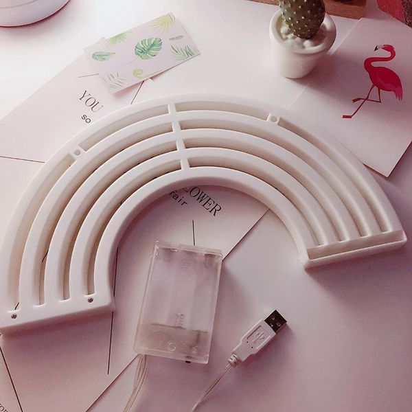 Cute Rainbow Neon Sign Led Rainbow Light For Dorm Decor Usb