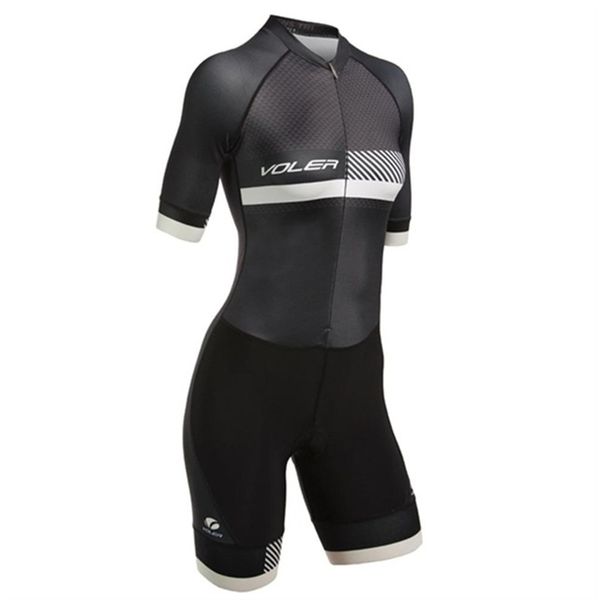 

voler trisuit triathlon summer skinsuit suit women swimming bodysuit outdoor sport mtb short sleeve jumpsuit, Black;blue